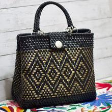 Load image into Gallery viewer, handmade-mexican-bag-elda-collection-black-&amp;-gold-v1
