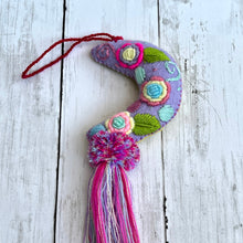 Load image into Gallery viewer, Embroidered Moon pompom -Tassel
